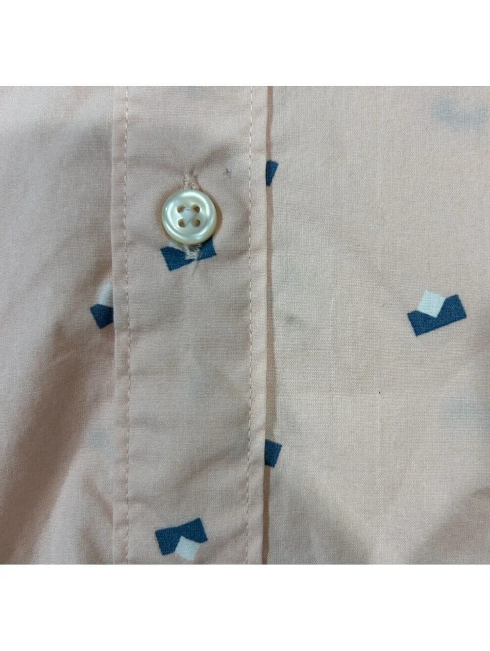 J.Crew Classic Oxford Mens Pink Short Sleeve Slim Button Down Shirt Size S